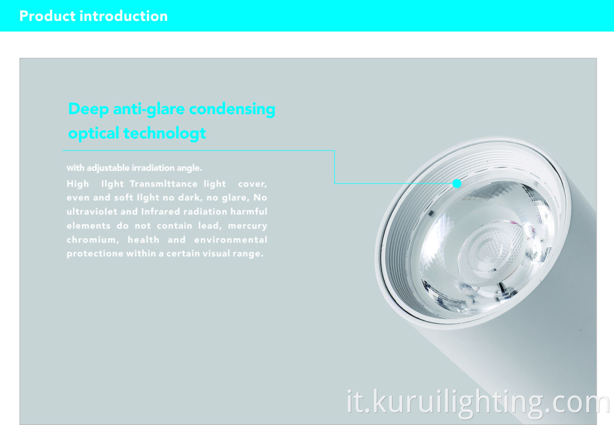 Spotlight a LED in alluminio in alluminio in alluminio a gambe rotonda da 25 W.